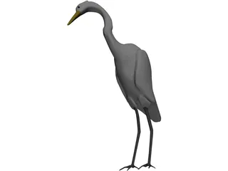 Great Egret (Ardea Alba) 3D Model