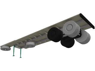 M269A1 Semitrailer Lowbed: Wrecker 3D Model