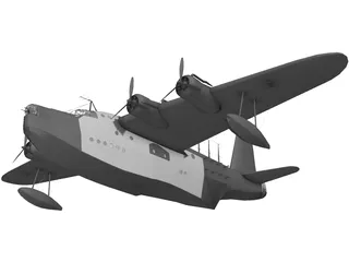 Sunderland Mk III Flying Boat 3D Model
