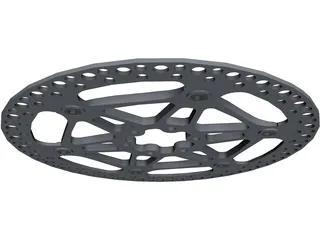 Floating Rotor Disc Brake 3D Model