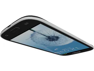 Samsung Galaxy 3 Black 3D Model