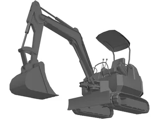 Komatsu Mini Excavator 3D Model