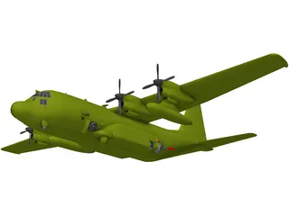 Lockheed AC-130U Gunship 3D Model