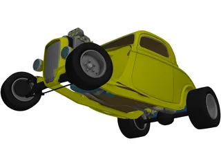 Ford Hotrod Coupe (1932) 3D Model