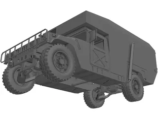 HUMVEE Maxi Ambulance 3D Model