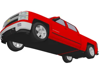 Chevrolet Silverado Crew Cab (2014) 3D Model