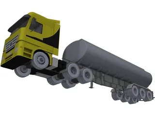 Mercedes-Benz Tank Truck 3D Model