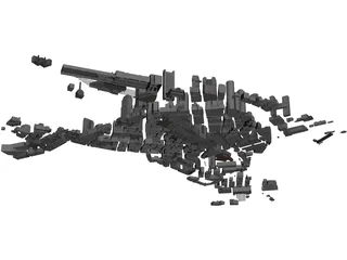 Boston Downtown 3D Model
