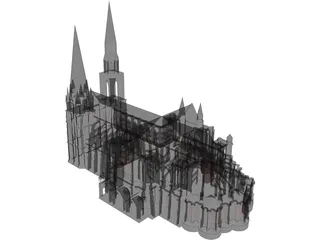 Cathedral Chartres 3D Model