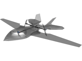 Trirotor Drone 3D Model