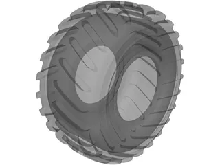 Green Area Tyre 33 inch 3D Model