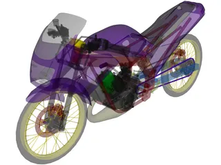 Kawasaki Serpico 150 3D Model