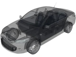 Citroen C-Elysee (2013) 3D Model