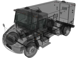 International Durastar Armored Cash Truck (2002) 3D Model