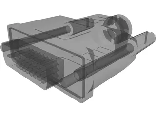 DVI-I Connector 3D Model