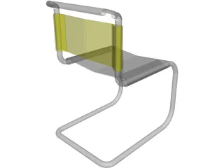Ludwig Meis van der Rohe Chair 3D Model