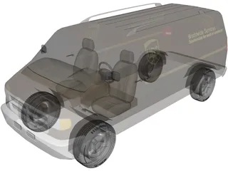 Dodge Ram Van (UPS) 3D Model