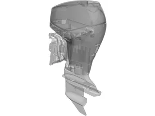 Evinrude E-Tec 40-60 HP Outboard Motor 3D Model