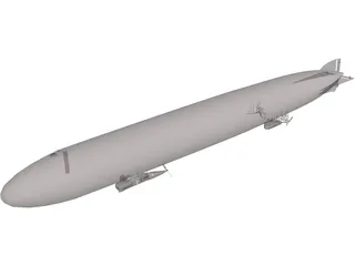Zeppelin Airship Blimp 3D Model