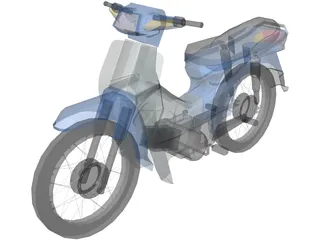 Honda C100 Dream 3D Model
