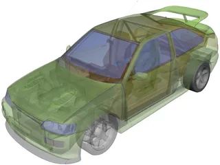 Ford Escort RS Cosworth (1993) 3D Model