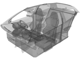 Interior Honda Civic Mugen (2004) 3D Model