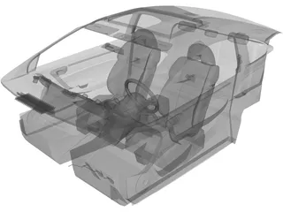 Interior Honda Civic SI (2006) 3D Model