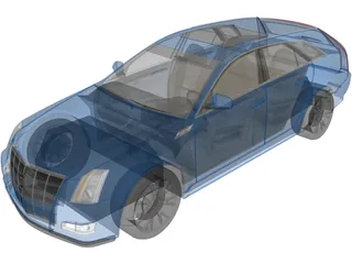 Cadillac CTS Sport Wagon (2010) 3D Model