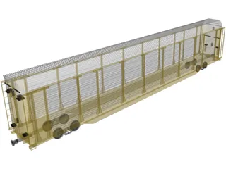 Railroad AutoCarrier 3D Model