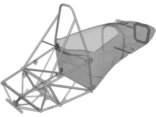 Formula SAE Monocoque and Frame 3D Model