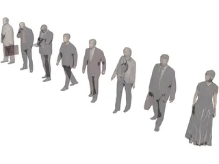 People Collection Low-Poly 3D Model