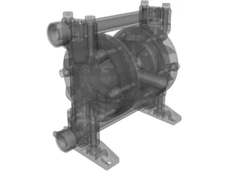 Polypropylene Diaphragm Pump 3D Model