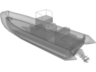 Inflatable Boat 3D Model