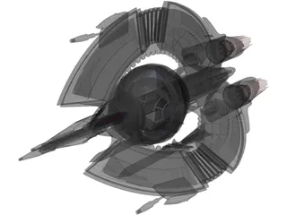 Star Wars Droid Tri-Fighter 3D Model