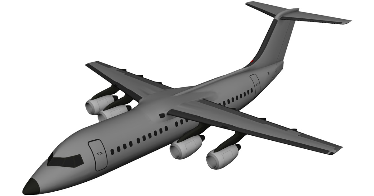 British Aerospace BAe 146-300 3D Model - 3D CAD Browser