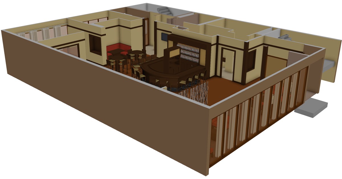 Bar Interior 3D Model - 3D CAD Browser