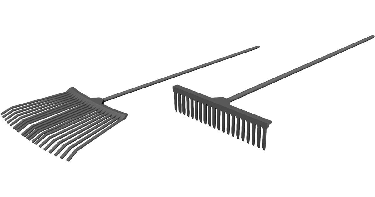 Lawn Rakes 3D Model - 3D CAD Browser