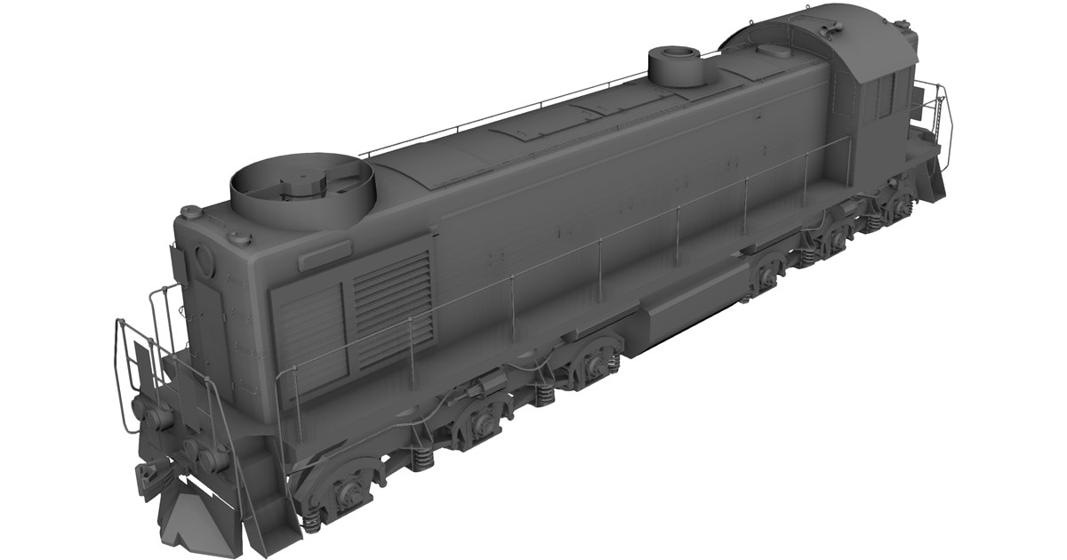 Tem2 Train Model Diesel Locomotive TEM2 3D Model - 3D CAD Browser