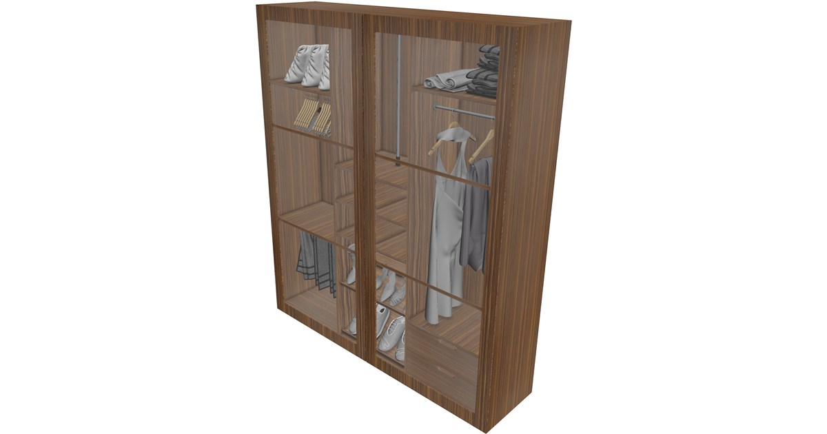 Closet with Furniture 3D Model - 3D CAD Browser