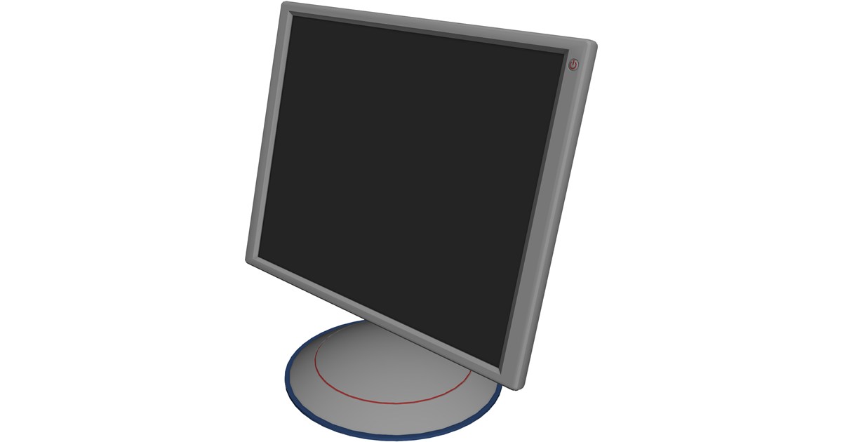 Lcd Front View Model TFT LCD Monitor 3D Model - 3D CAD Browser
