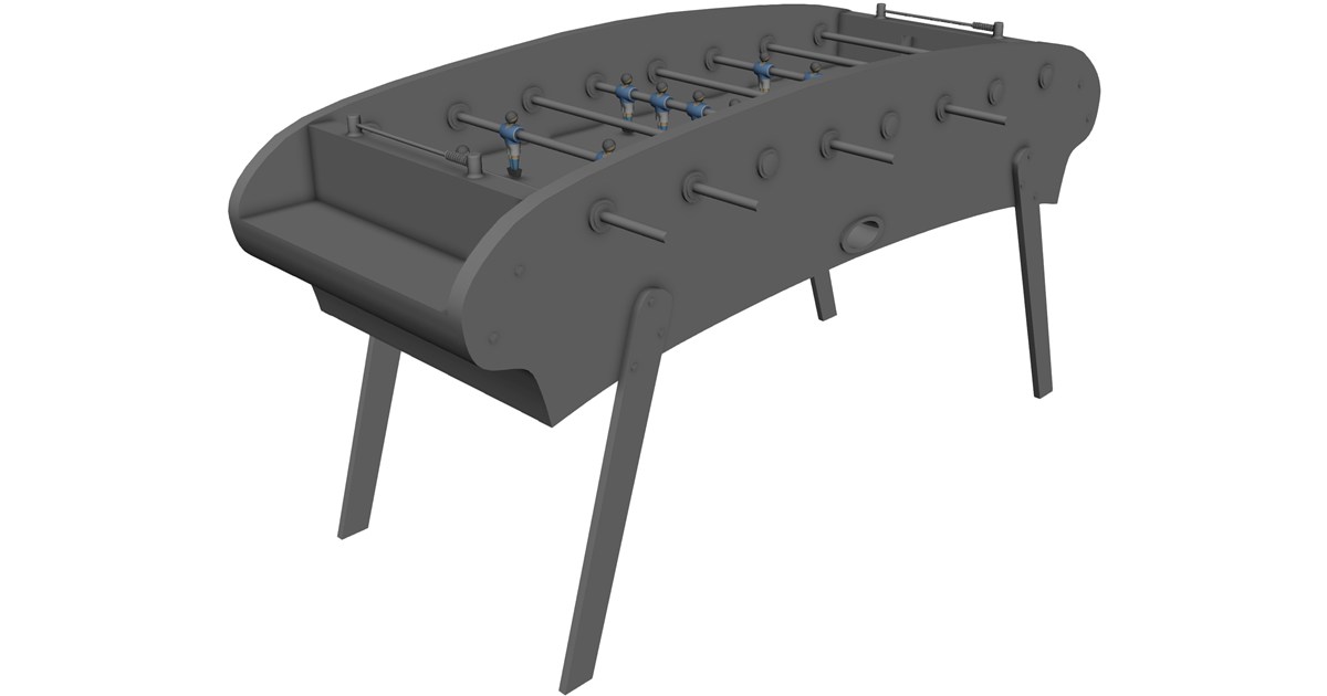 Table Football 3D Model - 3D CAD Browser