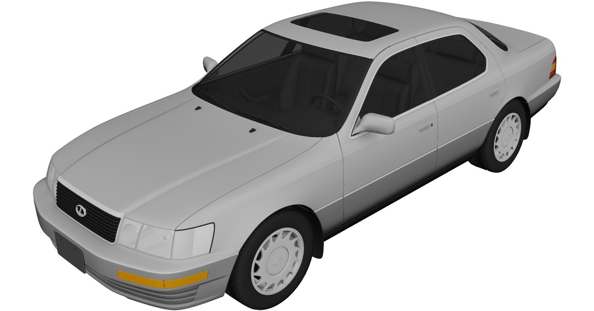 Ls Cad Model Lexus LS 400 3D Model (1989) - 3D CAD Browser