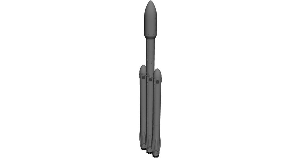 Autocad Rocket Falcon 9 Rocket 3D Model - 3D CAD Browser