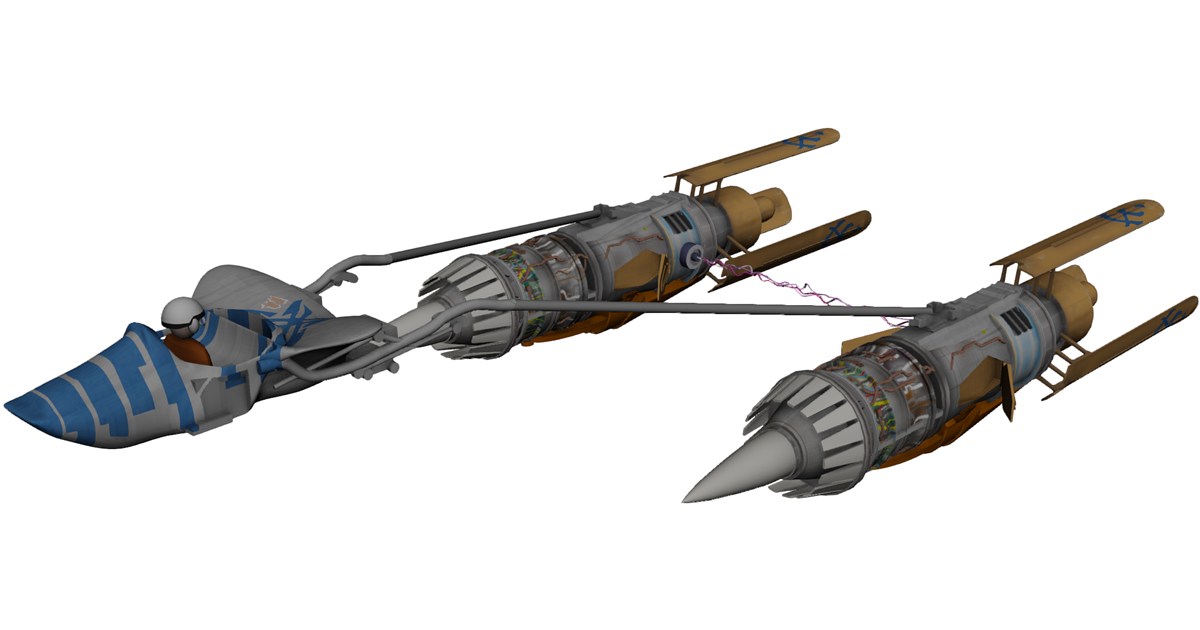 Star Wars Anakin Pod Racer 3D Model - 3D CAD Browser