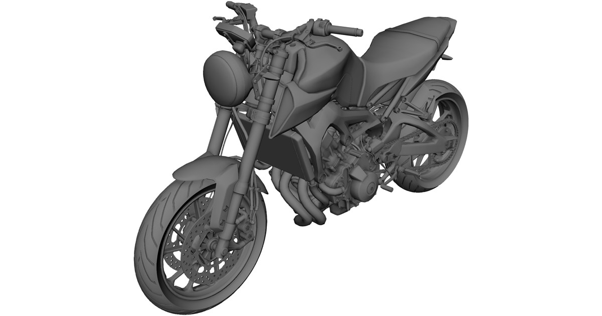 Motorrad Cad Modell Motorbike 3D Model - 3D CAD Browser