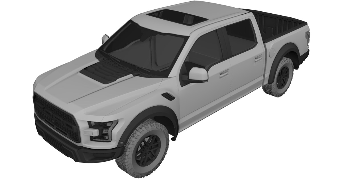Ford F-150 Raptor Crew Cab 3D Model (2017) - 3D CAD Browser