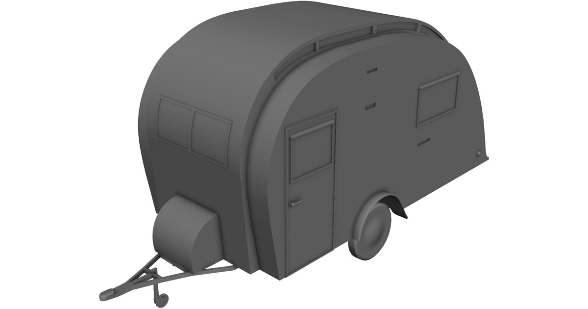 Carlight Caravan 3D Model - 3D CAD Browser