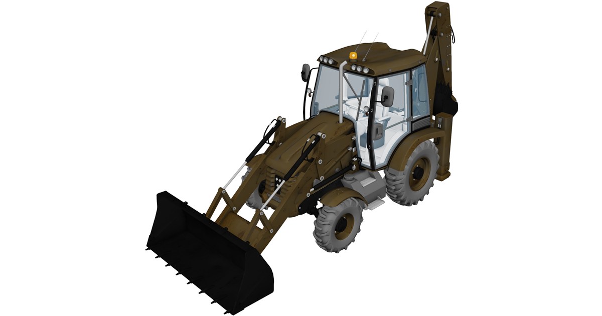 Backhoe Loader 3D Model - 3D CAD Browser