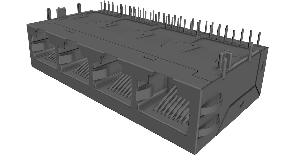 RJ-45 Connector 1x4 CAD Model - 3D CAD Browser