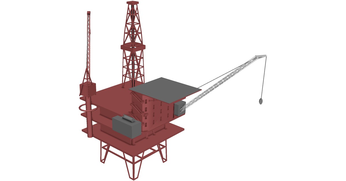 Oil Rig Design File Oil Rig Sea 3D Model - 3D CAD Browser